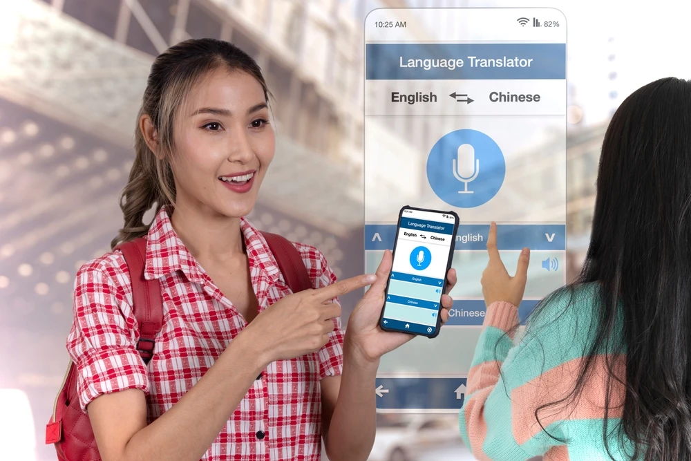 ilustratie cu aplicatie de traducere din chineza