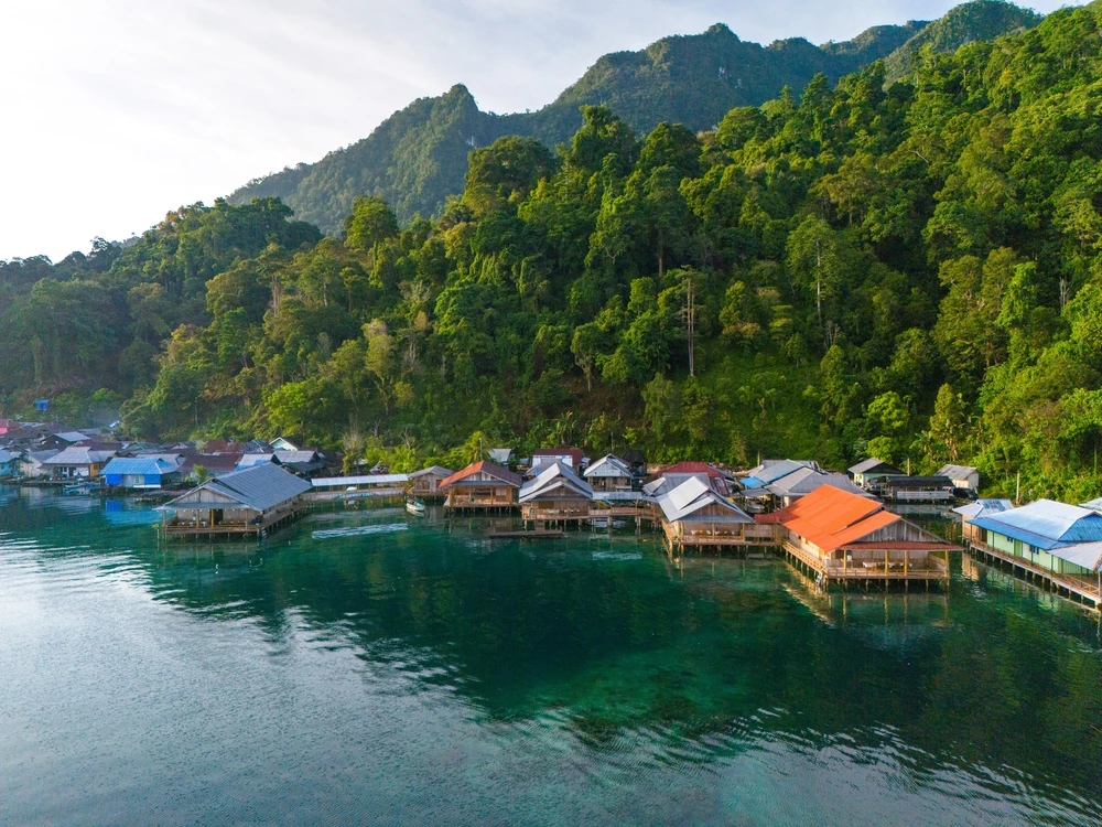 imagine natura si casute cazare Indonezia