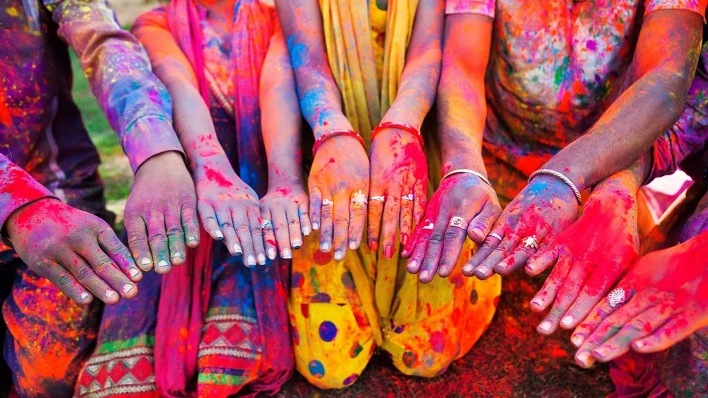 imagine de la Festivalul Culorilor din India