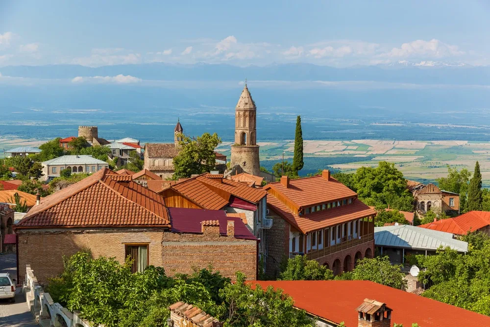 imagine panoramica din Sighnaghi Georgia