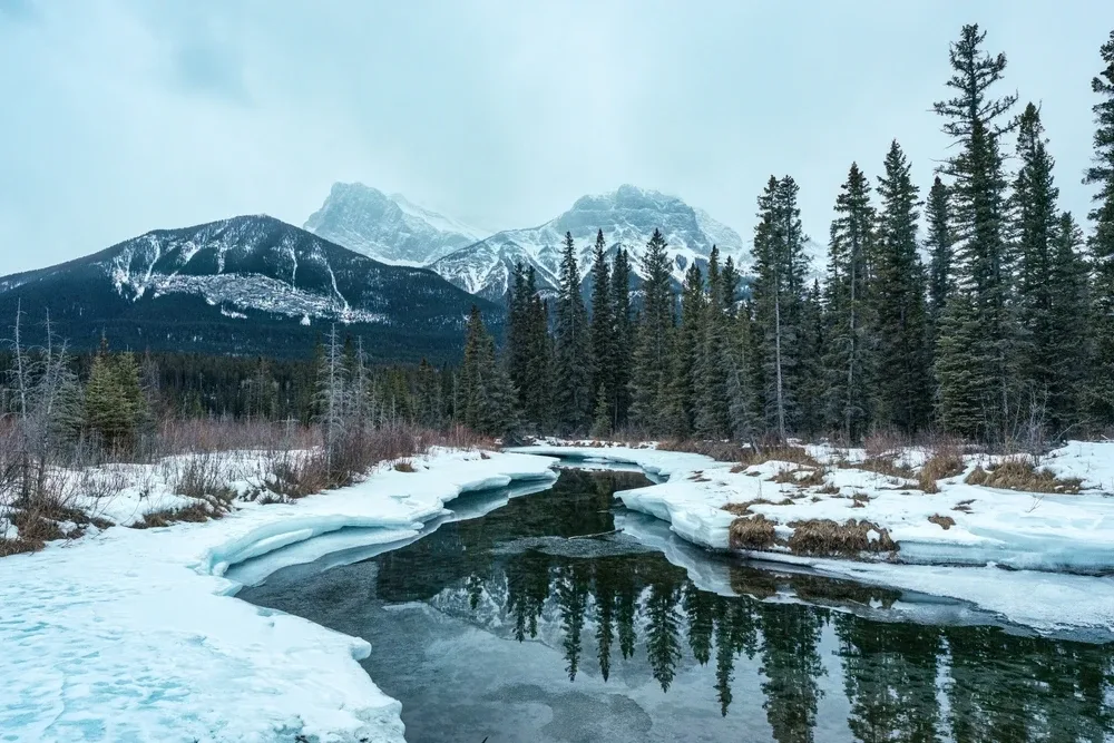 Peisaj autentic de iarna din Canada